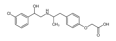 2-[4-[2-[[2-(3-chlorophenyl)-2-hydroxyethyl]amino]propyl]phenoxy]acetic acid