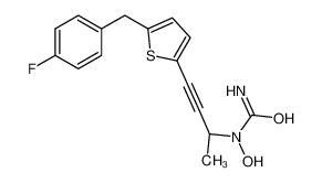 1-[(2R)-4-[5-[(4-氟苯基)甲基]噻吩-2-基]丁-3-炔-2-基]-1-羟基脲