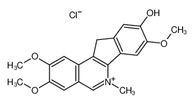 96705-56-5 2,3,8-trimethoxy-6-methyl-11H-indeno[1,2-c]isoquinolin-6-ium-9-ol,chloride