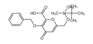 3-benzyloxy-6-(tert-butyl-dimethyl-silanyloxymethyl)-4-oxo-4H-pyrane-2-carboxylic acid 895134-29-9