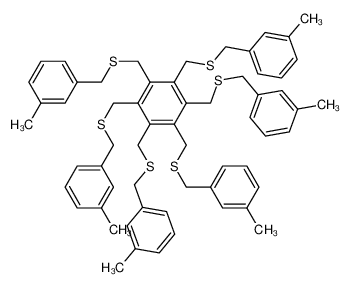 1,2,3,4,5,6-hexakis[(3-methylphenyl)methylsulfanylmethyl]benzene