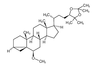 64595-28-4 (R)-5-((R)-3-((1aR,3aR,3bS,5aR,6R,8aS,8bS,10R,10aR)-10-methoxy-3a,5a-dimethylhexadecahydrocyclopenta[a]cyclopropa[2,3]cyclopenta[1,2-f]naphthalen-6-yl)butyl)-2,2,4,4-tetramethyl-1,3-dioxolane