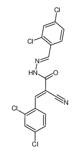 (E)-2-cyano-3-(2,4-dichlorophenyl)-N-[(E)-(2,4-dichlorophenyl)methylideneamino]prop-2-enamide 30866-36-5