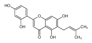 2-(2,4-二羟基苯基)-5,7-二羟基-6-(3-甲基丁-2-烯基)苯并吡喃-4-酮