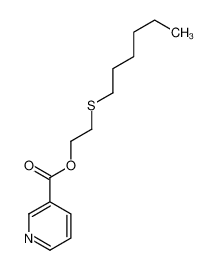 2-hexylsulfanylethyl pyridine-3-carboxylate 101952-62-9