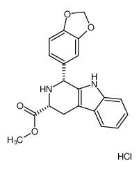 (1R,3r)-9h-吡啶并[3,4-b]吲哚-3-羧酸, 1,2,3,4-四氢-1-(3,4-亚甲基二氧基苯基)甲酯盐酸盐