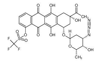 1403872-35-4 (8S,10S)-8-acetyl-10-(((2R,4S,5S,6S)-4-azido-5-hydroxy-6-methyltetrahydro-2H-pyran-2-yl)oxy)-6,8,11-trihydroxy-5,12-dioxo-5,7,8,9,10,12-hexahydrotetracen-1-yl trifluoromethanesulfonate