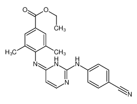 4-(2-(4-氰基苯基氨基)嘧啶-4-氨基)-3,5-二甲基苯甲酸乙酯