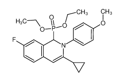 diethyl (3-cyclopropyl-7-fluoro-2-(4-methoxyphenyl)-1,2-dihydroisoquinolin-1-yl)phosphonate 1184663-68-0