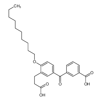 3-[3-(2-carboxyethyl)-4-decoxybenzoyl]benzoic acid 117423-95-7