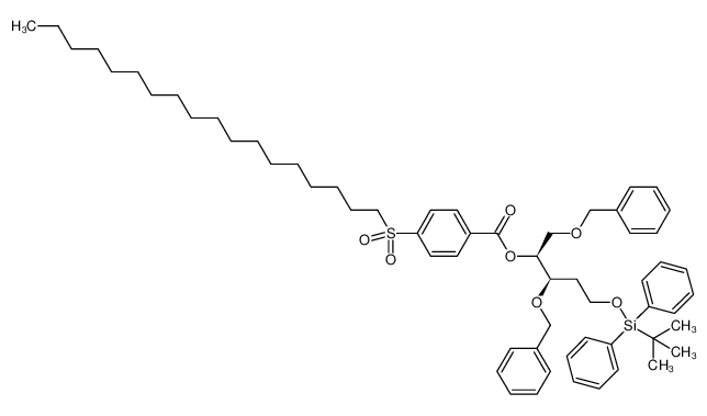 (2S,3R)-1,3-bis(benzyloxy)-5-((tert-butyldiphenylsilyl)oxy)pentan-2-yl 4-(octadecylsulfonyl)benzoate 1399816-44-4