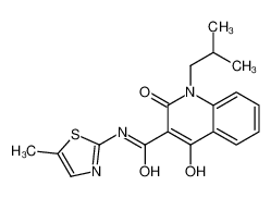 1,2-二氢-4-羟基-1-(2-甲基丙基)-N-(5-甲基-2-噻唑)-2-氧代-3-喹啉羧酰胺