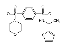 4-morpholin-4-ylsulfonyl-N-(1-thiophen-2-ylethyl)benzenesulfonamide