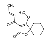 82656-40-4 3-(but-2-enoyl)-4-methoxy-1-oxaspiro[4.5]dec-3-en-2-one