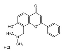 (7-hydroxy-4-oxo-2-phenylchromen-8-yl)methyl-dimethylazanium,chloride 67238-75-9