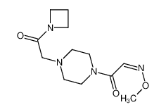 1-(azetidin-1-yl)-2-[4-[(2E)-2-methoxyiminoacetyl]piperazin-1-yl]ethanone 1202859-89-9