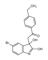 5-bromo-3-[2-(4-ethylphenyl)-2-oxoethyl]-3-hydroxy-1H-indol-2-one 6185-03-1