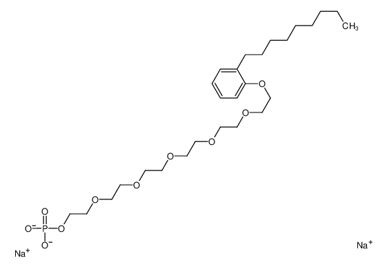 Disodium 17-(2-nonylphenoxy)-3,6,9,12,15-pentaoxaheptadec-1-yl ph osphate 12068-19-8