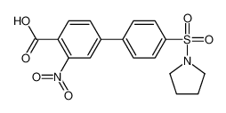 2-nitro-4-(4-pyrrolidin-1-ylsulfonylphenyl)benzoic acid 1261990-32-2