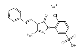 4-氯代-3-[4,5-二氢代-3-甲基-5-氧代-4-苯偶氮基-1H-吡唑-1-基]苯磺酸钠