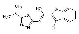 3-Chloro-N-(5-isopropyl-1,3,4-thiadiazol-2-yl)-1-benzothiophene-2 -carboxamide 600122-40-5