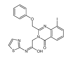 8-碘-4-氧代-2-(苯氧基甲基)-N-噻唑基-3(4H)-喹唑啉乙酰胺