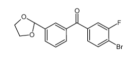 (4-bromo-3-fluorophenyl)-[3-(1,3-dioxolan-2-yl)phenyl]methanone 898779-48-1