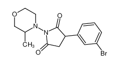 3-(3-bromophenyl)-1-(3-methylmorpholin-4-yl)pyrrolidine-2,5-dione