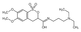 N-[3-(diethylamino)propyl]-6,7-dimethoxy-1,1-dioxo-3,4-dihydro-2,1λ<sup>6</sup>-benzoxathiine-3-carboxamide 35423-52-0