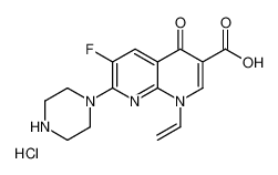 1-ethenyl-6-fluoro-4-oxo-7-piperazin-1-yl-1,8-naphthyridine-3-carboxylic acid,hydrochloride 75167-16-7