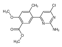 5-(2-amino-6-chloropyrimidin-4-yl)-2-methoxy-4-methylbenzoic acid methyl ester 1052647-19-4