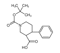 (3R,4R)-1-{[(2-Methyl-2-propanyl)oxy]carbonyl}-4-phenyl-3-piperid inecarboxylic acid 197900-84-8