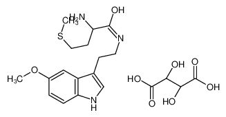 (2R,3R)-2,3-Dihydroxysuccinic acid - N-[2-(5-methoxy-1H-indol-3-y l)ethyl]methioninamide (1:1) 13564-81-3