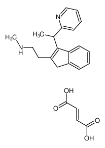 N-Methyl-2-{3-[1-(2-pyridinyl)ethyl]-1H-inden-2-yl}ethanamine (2Z )-2-butenedioate (1:1) 135784-57-5