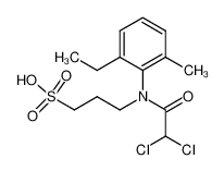 N-2'-ethyl-6'-methyl-phenyl-N-dichloroacetyl-3-amino-1-propane-sulfonic acid 101416-27-7
