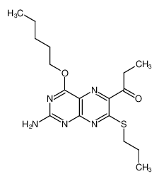 92180-37-5 spectrum, 2-amino-4-(pentyloxy)-6-propionyl-7-(propylthio)pteridine