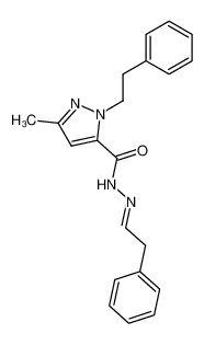 5-methyl-2-phenethyl-2H-pyrazole-3-carboxylic acid phenethylidenehydrazide