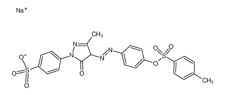 sodium,4-[(4Z)-3-methyl-4-[[4-(4-methylphenyl)sulfonyloxyphenyl]hydrazinylidene]-5-oxopyrazol-1-yl]benzenesulfonate 6359-88-2