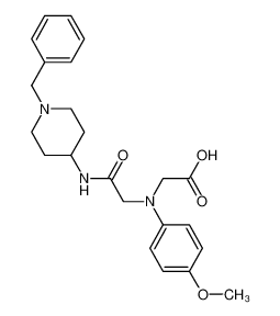 [{2-[(1-Benzylpiperidin-4-yl)amino]-2-oxoethyl}-(4-methoxyphenyl)amino]acetic acid 1142204-57-6