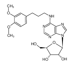 (2R,3R,4S,5R)-2-{6-[3-(3,4-Dimethoxy-phenyl)-propylamino]-purin-9-yl}-5-hydroxymethyl-tetrahydro-furan-3,4-diol 101565-85-9