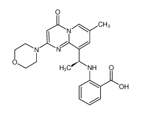 (+) 2-[(1s)-1-(7-Methyl-2-(morpholin-4-yl)-4-oxo-4H-pyrido[1,2-a]pyrimidin-9-yl)ethylamino]benzoic acid 1173900-37-2