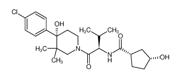 946587-14-0 (1S,3R)-N-((R)-1-((S)-4-(4-chlorophenyl)-4-hydroxy-3,3-dimethylpiperidin-1-yl)-3-methyl-1-oxobutan-2-yl)-3-hydroxycyclopentanecarboxamide