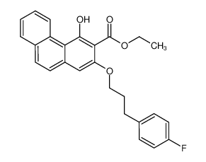 59873-10-8 spectrum, ethyl 2-(3-(4-fluorophenyl)propoxy)-4-hydroxyphenanthrene-3-carboxylate