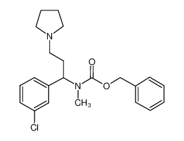 benzyl N-[1-(3-chlorophenyl)-3-pyrrolidin-1-ylpropyl]-N-methylcarbamate 675602-81-0