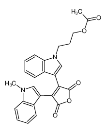 3-(1-(3-acetoxypropyl)-3-indolyl)-4-(1-methyl-3-indolyl)-2,5-furandione 125314-97-8