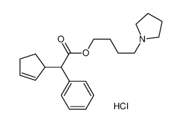 4-pyrrolidin-1-ylbutyl 2-cyclopent-2-en-1-yl-2-phenylacetate,hydrochloride 2183-63-3