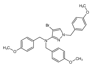 4-bromo-N,N,1-tris[(4-methoxyphenyl)methyl]pyrazol-3-amine 930286-87-6