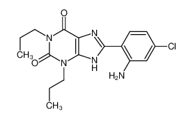 8-(2-氨基-4-氯苯基)-1,3-二丙基-3,9-二氢-1H-嘌呤-2,6-二酮