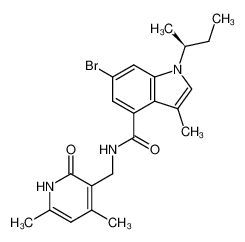 (S)-6-bromo-1-(sec-butyl)-N-((4,6-dimethyl-2-oxo-1,2-dihydropyridin-3-yl)methyl)-3-methyl-1H-indole-4-carboxamide