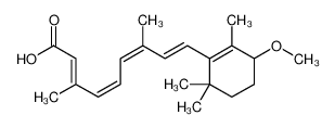 9-(3-methoxy-2,6,6-trimethylcyclohexen-1-yl)-3,7-dimethylnona-2,4,6,8-tetraenoic acid 81121-20-2